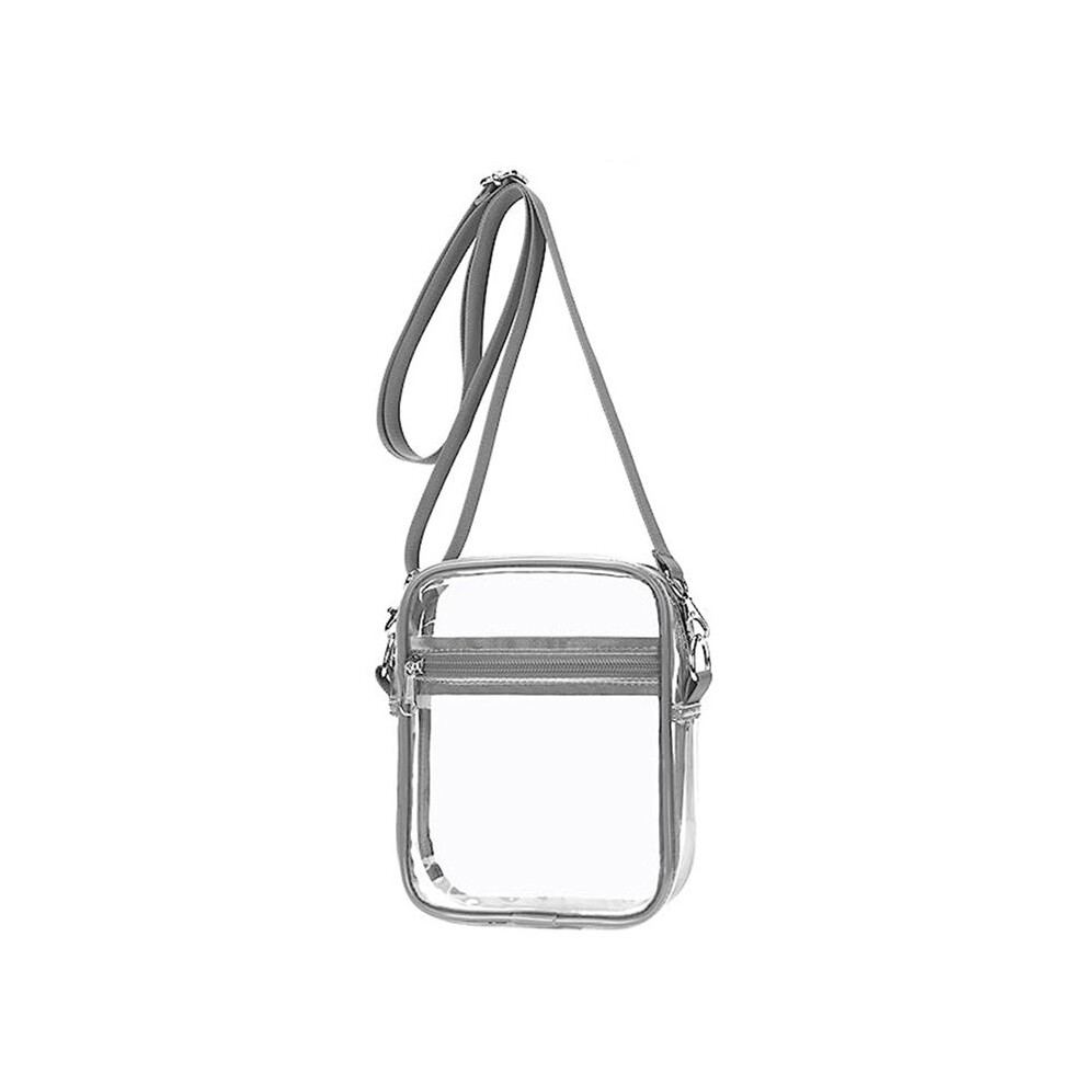 Tauoh Grey Clear Bag Stadium Approved, Clear Purse With Adjustable Shoulder Strap For Sports Outdoor,