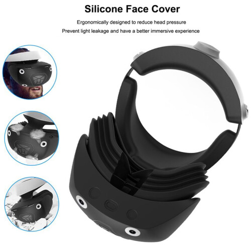 For PS VR2 Headset Silicone Protector Cover Anti-Scratch Replacement Face Interface Grips Case VR Controler Accessories 1