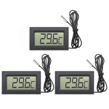Digital LCD Thermometer -50C - +110C Temperature Monitor with 1M NTC Probe for Fridge, Freezer, Fridge, Aquarium