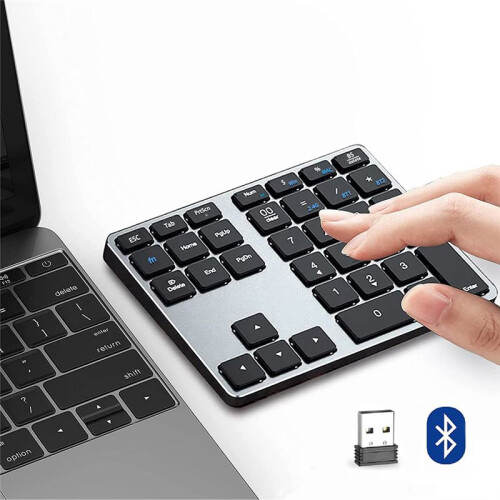Number Pad, 35 Keys Wireless Numeric Keypad, Portable Slim  Numpad for Laptop, ,PC, Desktop 1
