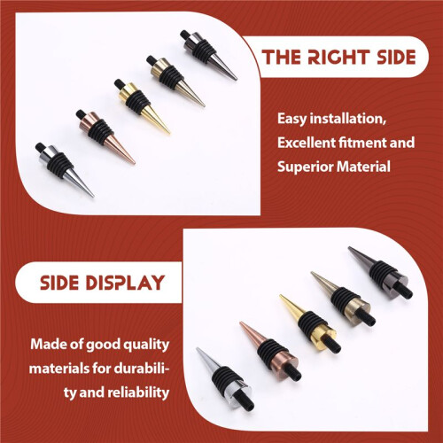 20Pieces Blank Bottle Stopper with Threaded Post Metal Wine Stopper Inserts Set Hardware for Wood Turning DIY Project 1
