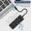 4  USB 3.0 Hub with Individual LED Lit Power Switches USB HUB Adapter Expander Multi USB Splitter for  PC 5