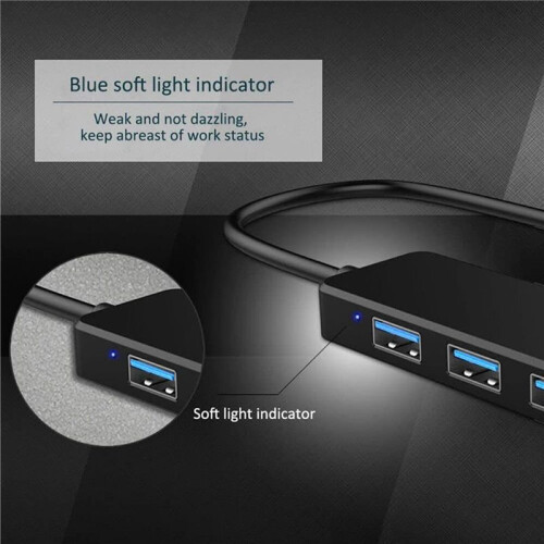 4  USB Hub, USB 3.0 Hub USB Splitter USB Expander for Laptop, Flash Drive, HDD, Console, Printer, Camera,Keyboard