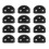12Pcs Classical Guitar Rollers String Trees Retainer Guides Guitar String Locks Nut Block Clamp, Black 1