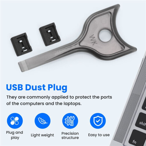 10Pcs USB Dust Plug Charger Port Cover Cap USB Security Lock Universal Dustproof Protector PC Notebook Laptop 2