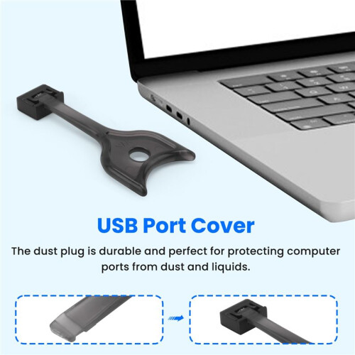 10Pcs USB Dust Plug Charger Port Cover Cap USB Security Lock Universal Dustproof Protector PC Notebook Laptop 2