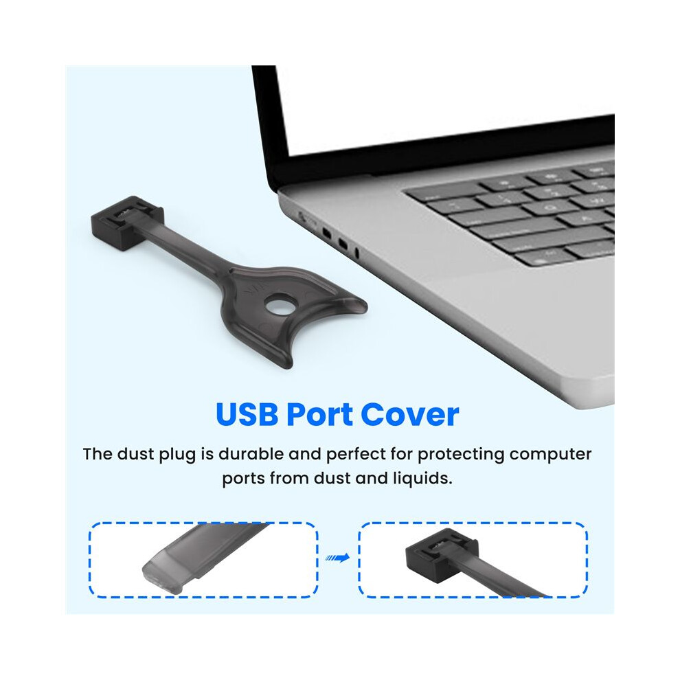 10Pcs Usb Dust Plug Charger Port Cover Cap Usb Security Lock Universal Dustproof Protector Pc Notebook Laptop 6032462432048