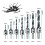 23-Pack Woodworking Chamfer Drilling Tool Set Wood Plug Cutter Three-Pointed Countersink Drill Bit 4