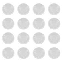 16 Pack Clear Mushroom Style Guitar Effect Pedal Footswitch Toppers Foot Nail Cap Protection Cap for Guitar Effect Pedal