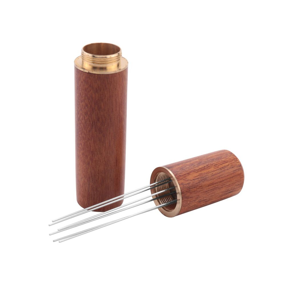 Espresso Coffee Stirrer Espresso Distribution Tool Portable Espresso Distribution Tools,6 Needles Rosewood Color 4712528673630