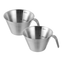 Tasses à Expresso avec PoignéE 90 Ml Tasse à Mesurer Expresso Lot de 2 Tasses Verseuses en Acier Inoxydable pour Café Expresso