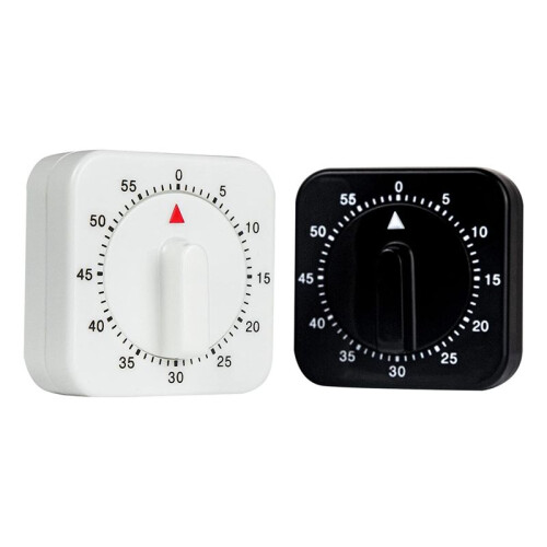 2-Pack Square 60 Minute Mechanical Kitchen Timer,Chef Cooking Timer Clock with Loud Alarm,No Batteries Required