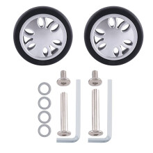 M6 50MmX12Mm Luggage Suitcase Replacement Wheels Wear Resistant PU Caster Deluxe Repair Tool 1 Pair
