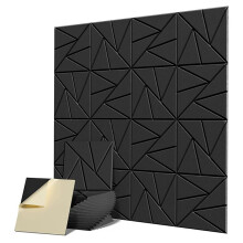 Panneau Acoustique 16 PièCes avec Autocollant, Panneau Insonorisé 12 X 12 X 0,4 Po, Panneau Sonore Haute Densité pour Bureau, Studio à Domicile, 4