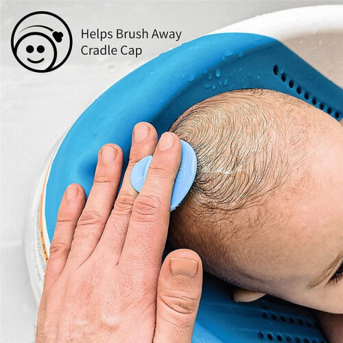 Exfoliating and Massaging Cradle Cap Bath Brushes for Baby, and White, 2 Pack 2