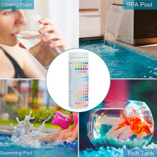 16 in 1 Kit di Test per Acqua Potabile Premium, per Acqua Potabile, 100 Strisce Accurate Strisce Reattive per Acqua, per Durezza Piombo PH