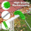 Gutter Cleaning Brush Roofing Tool with Telescopic Extendable Pole 8.2Ft Guard Cleaner Tool Easy Remove Leave, green 3
