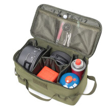 Outdoor Camping Storage Bag Gas Stove Canister Pot Carry Bag Picnic Bag Cookware Utensils Organizer Green