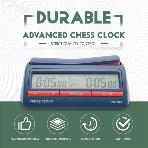 Professional Advanced Chess Digital Timer Chess Clock Count  Down Board Game Clock PS-1688 1