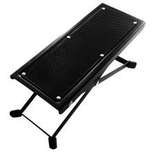 Gitarren-FußHocker, 4-Fach HöHenverstellbar, Faltbar, Gitarrenpedal, Gitarrenauflage, Tritthocker, Schwarz