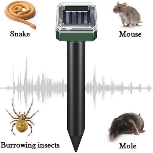 Mole Repellent Squirrel Repellent 10 Pack Ultrasonic Snake Repellent Repeller Sonic Mole Deterrent Spikes 1