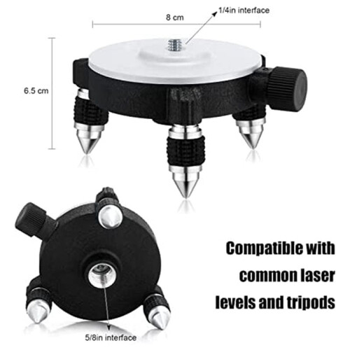 360Adjust Laser Level Adapter Rotating Base for Laser Level Tripod Connector Pivoting Base Fine Tuning Holder 1