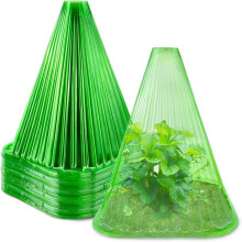 40 Pcs Plant Cover Reusable Light Translucent Transparent Anti-Frost Greenhouse Bell Plants Garden Clothes Yard Supplies