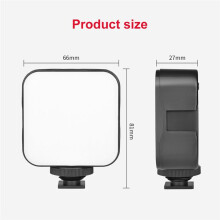 -LED-Videoleuchte für Fotografie, 2 W, Dimmbar, 6500 K, FüLlfeldlampe für Kamera, Smartphone, Laptop