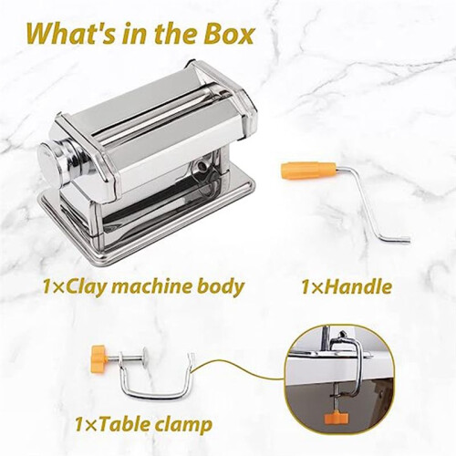 Soft Clay Clay Machine Handmade DIY Making Soft Clay Tools Desktop Clay Extruder with Handle Clay Roller Machine for DIY 2