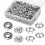 150 Sets Snap Button 9.5Mm Metal Silver Snaps Buttons for Sewing And Crafting, Open Snap Button Snap Fasteners Kit 1