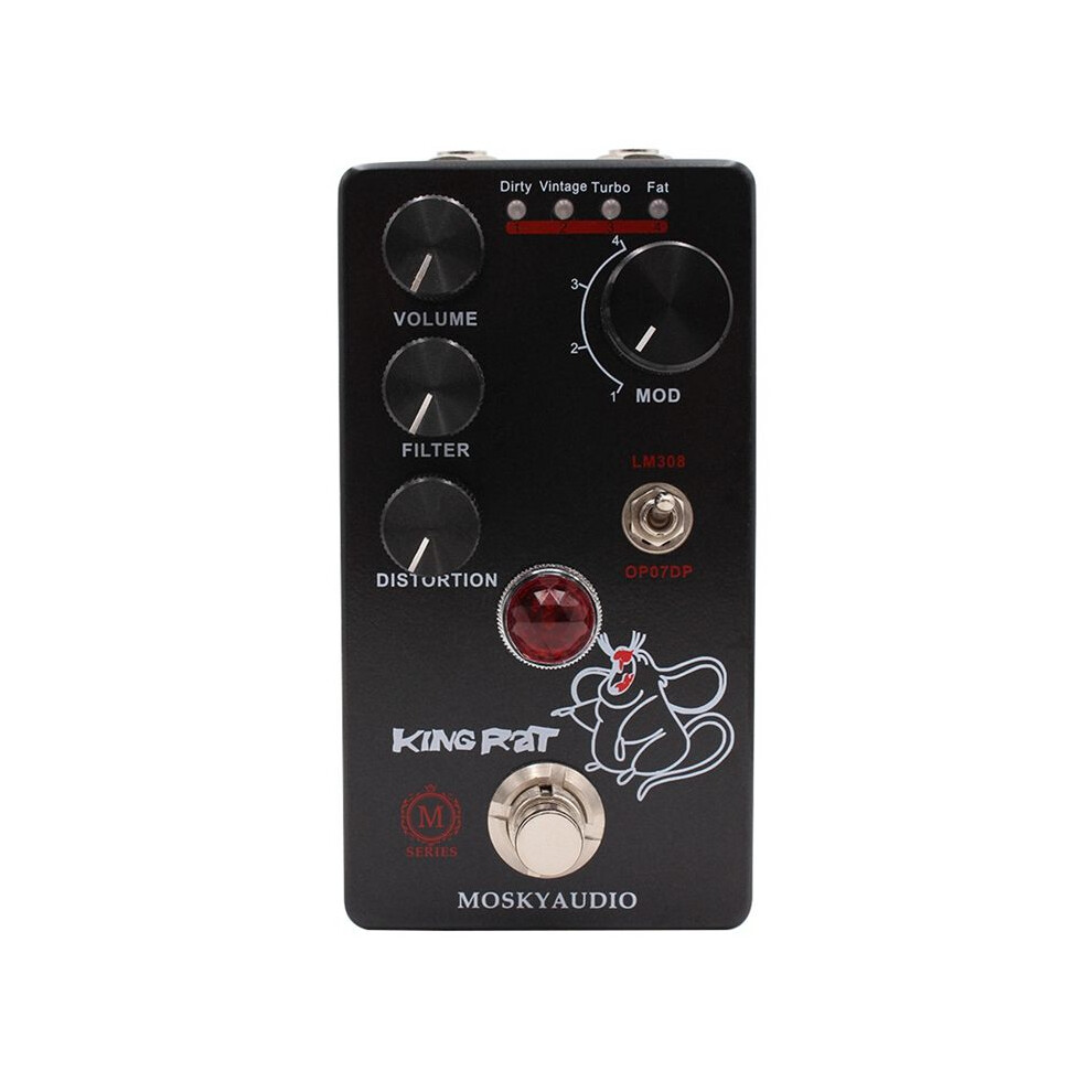 Moskyaudio King Rat Guitar Effects Pedal Distortion True Bypass Circuit Guitar Processor Accessories 4713575383183