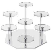 Acryl Risers Display Stand,7Tier Parfum Organizer en Cupcake Stand,Opslag Display Stand voor Collectibles en Ambachten