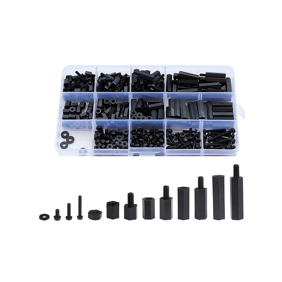 320Pcs M3 Male Female Hex Nylon Spacer Standoff Screw Threaded Pillar Pcb Motherboard Standoff 4711613470376