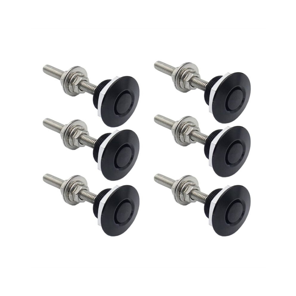 6Set 1.25Inch Aluminum Vehicle Hood Pins-Quick Release Lock Bumper, License Plate Lock Clip, Push Button Bonnet 4712949538174