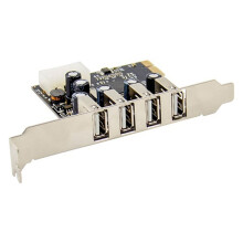 PCI-E to 4 USB 2.0 Converter Card PCIE USB2.0 Adapter Card MCS9990 Chipset Allows Hot-Swapping USB Riser Card