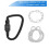 Combination Locks, 4-Digit Heavy Duty Carabiner Clips, D-Shaped Code Lock for Looped Bike Security Cable Lock 4