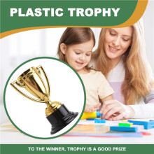 24 Pack Trophy for Kids Awards,Plastic Gold Award Trophy Cups,For Party Favors,Rewards,Sports,Competitions