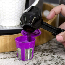 2 Cucchiaini da Caffè e Imbuto per Capsule Ricaricabili Monodose 2 Cucchiai Porzionati 2 Cucchiaini da Caffè nel 1