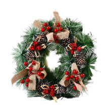 Christmas Wreath 12.6'' Christmas Party Decoration for Porch Garden Fe