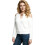 (M, White) Women Knit Sweater Long Sleeve Cold Shoulder Solid Pullover Warm Sweater for Fall Winter 1