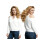 (M, White) Women Knit Sweater Long Sleeve Cold Shoulder Solid Pullover Warm Sweater for Fall Winter 2
