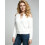 (M, White) Women Knit Sweater Long Sleeve Cold Shoulder Solid Pullover Warm Sweater for Fall Winter 4