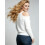 (M, White) Women Knit Sweater Long Sleeve Cold Shoulder Solid Pullover Warm Sweater for Fall Winter 8