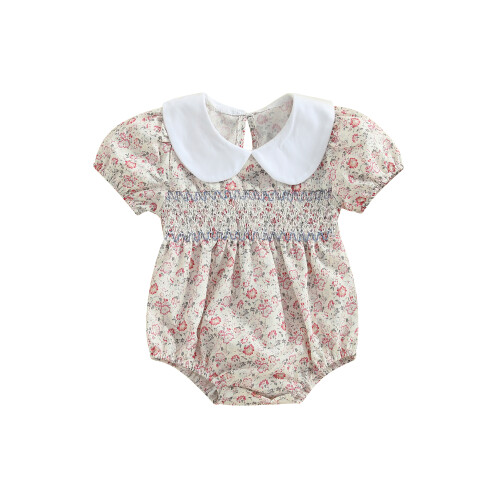 (3-6 Months, Apricot) Καλοκαιρινό φορμάκι κοντό για νεογέννητα