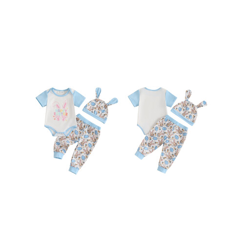 (0-3 Months, Sky Blue) Set de 3 de Paște 1