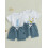 (12-18 Months, White) Σύνολα για τα με λαιμόκοψη. 3