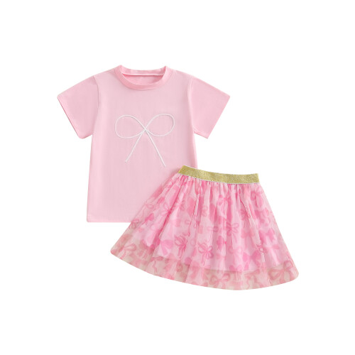 (12-18 Months, Pink) Σετ φούστας για καλοκαιρινό σχέδιο