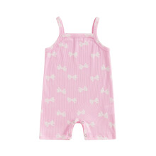 (12-18M, Pink) Sommer-Strampler für Babys, ärmellos, Spaghettiträger, geblümter Jumpsuit, Sommer-Outfit für Kleinkinder