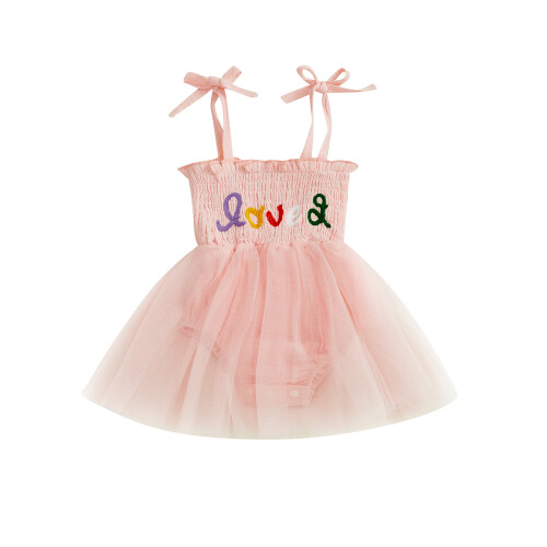 (3-6 Months, Pink) Φόρεμα τούλι με μωρά κορίτσια