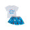 (3-4 Years, White) Conjunto de verão de julho. 1